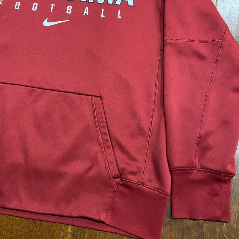 Nike Athletic Thermafit NCAA Alabama Crimson Tide Maroon Hoodie Men's Size Large - Picture 5 of 9